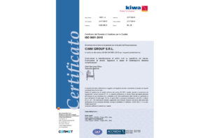 certificato ISO 2001:2015